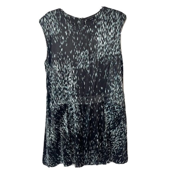 Theory Womens Shadrin Silk Shift Mini Dress Black Size 10 Cap Sleeve Casual - Picture 1 of 7